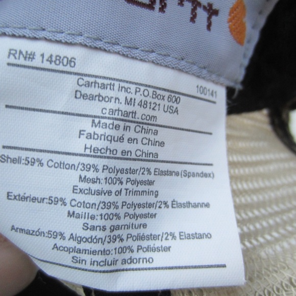 Carhartt Trucker Hat Men's one size Mesh Adjustable SnapBack workwear outdoor - Picture 7 of 11